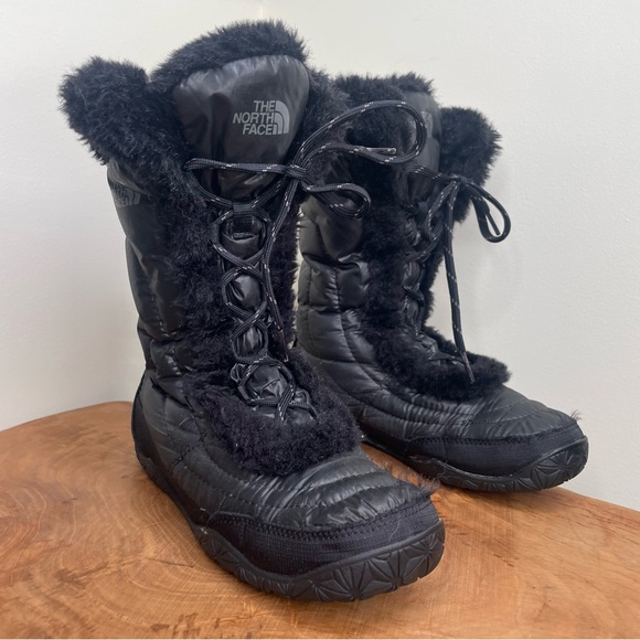 The north face black winter snow boots 6.5 - Picture 1 of 16